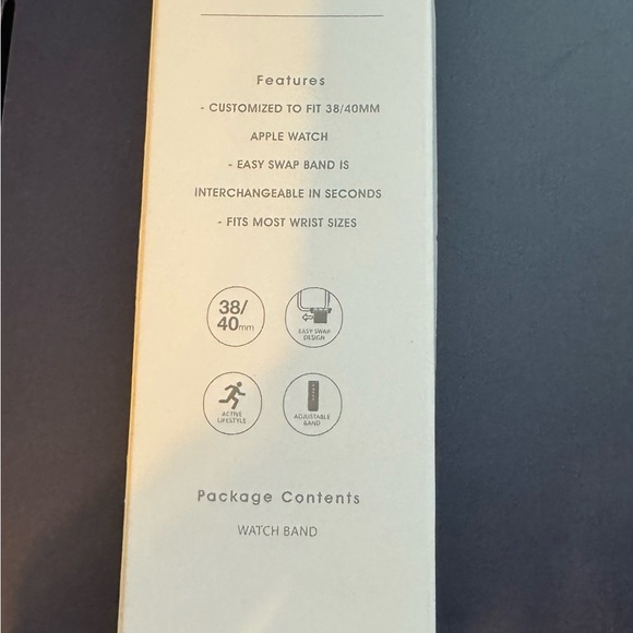 BANDZ WATCHBAND GREEN FITS APPLE WATCH 38/40MM FABRIC  BAND BAW40021-BLWH NEW - Picture 2 of 3